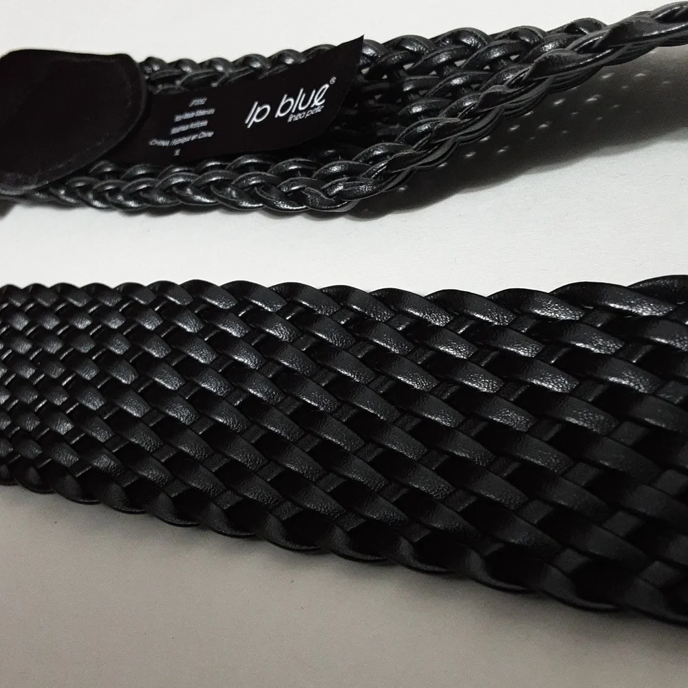 LP Linea Pelle  Blended Black Weave Women's XL‎ Belt